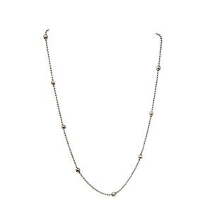 Sterling Silver Ball Chain Necklace 16" With Lobster Clasp Vintage